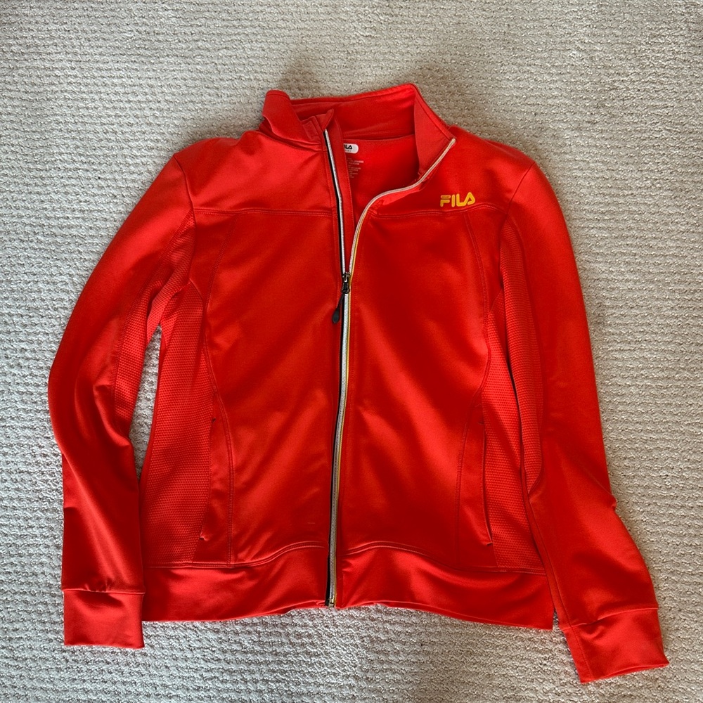 Fila Vibrant Red/Orange Zip-Up Jacket